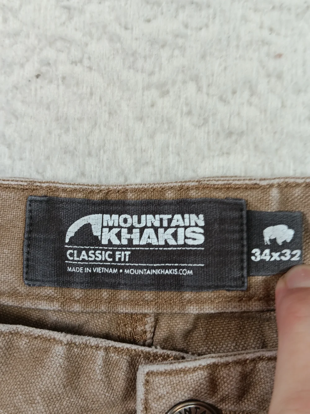 Mountain Khakis Pants Mens 34x32 Beige Mountain Pant Classic Fit Canvas Workwear